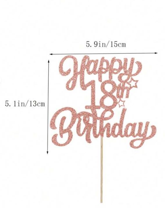 Happy 18th Birthday Cake Topper