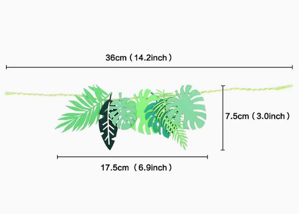Green Dinosaur & Leaf Birthday Cake Topper