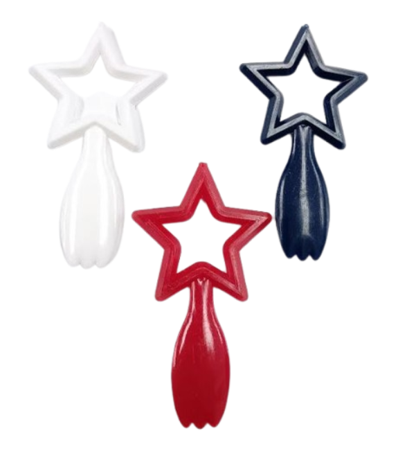 Red, White, and Blue Star w/ Spoon Picks