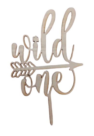 Wild One w/Arrow Cake Topper Wood