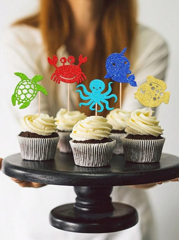 Ocean Sea Animals Cupcake Toppers
