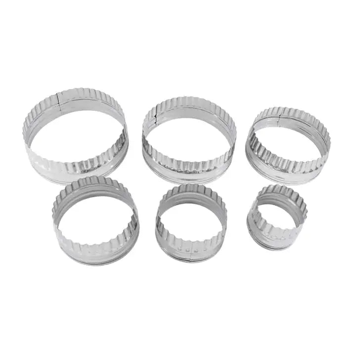 Double Sided Biscuit Cutter Stainless Steel 6 Pc Set