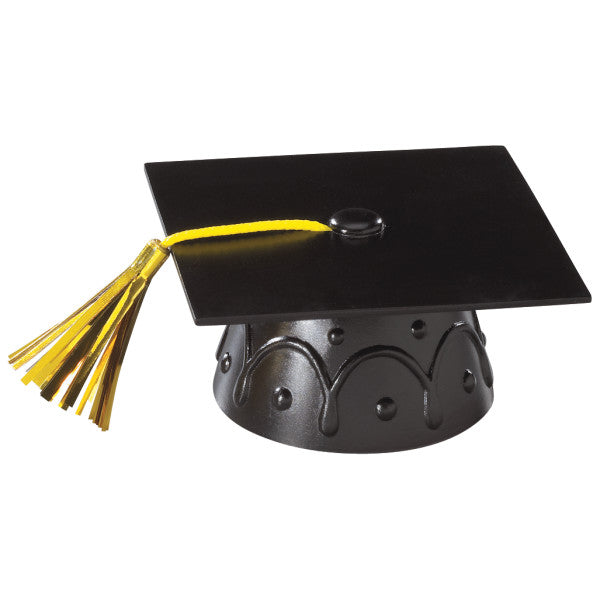 Black Grad Cap with Tassels Layon