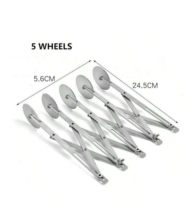 5 Wheel Pizza Cutter With Stainless Steel Blade