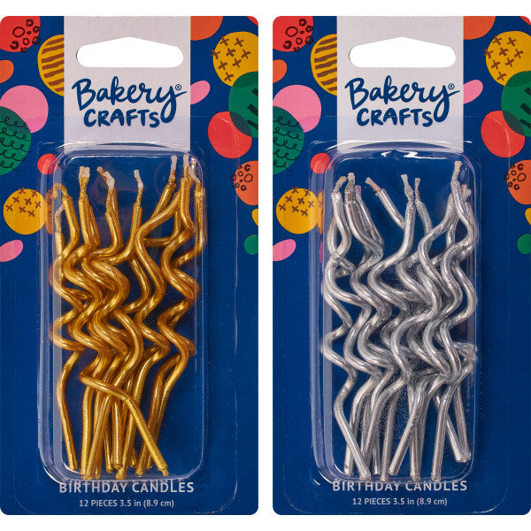 Metallic Swirl Shaped Candles
