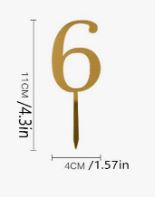 Number Cake Topper