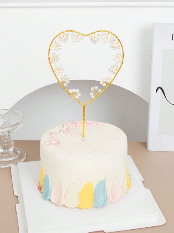 Heart Shaped Cake Topper Decoration
