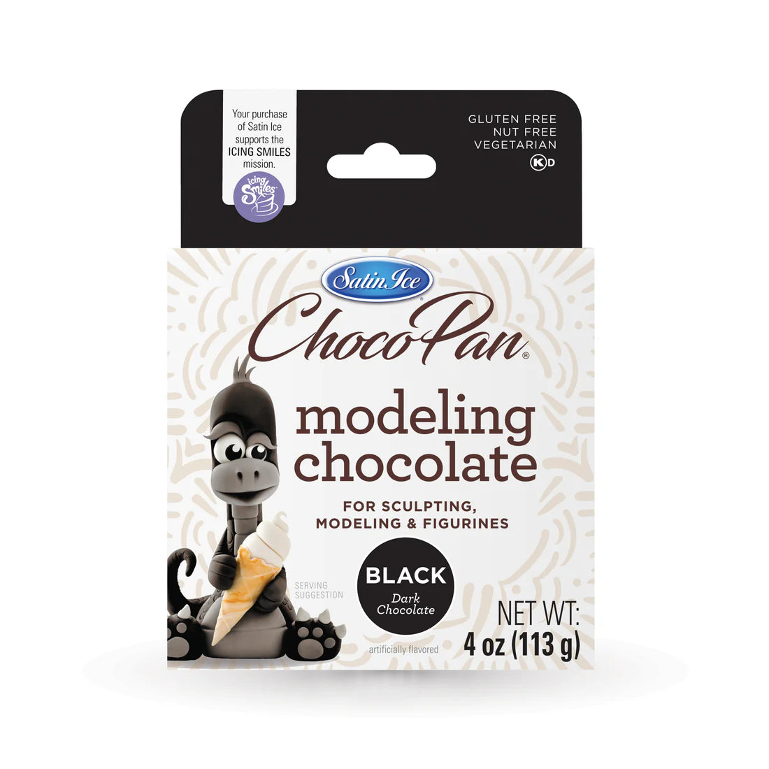 Satin Ice Black Modeling Chocolate - 4 oz Box