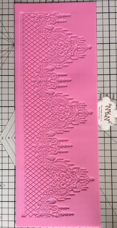 Novelty Giant Jewels Edible Lace Mat Silicone Imprint Mold