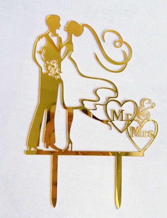 Mr & Mrs Wedding Cake Topper
