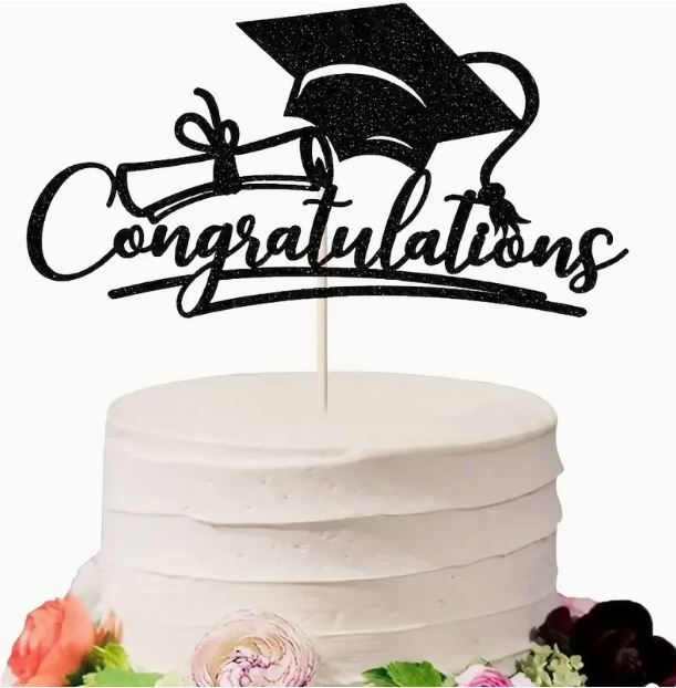 "Congratulations" Graduation Cake Topper