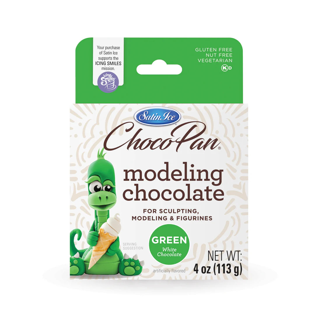 Satin Ice Green Modeling Chocolate - 4 oz Box