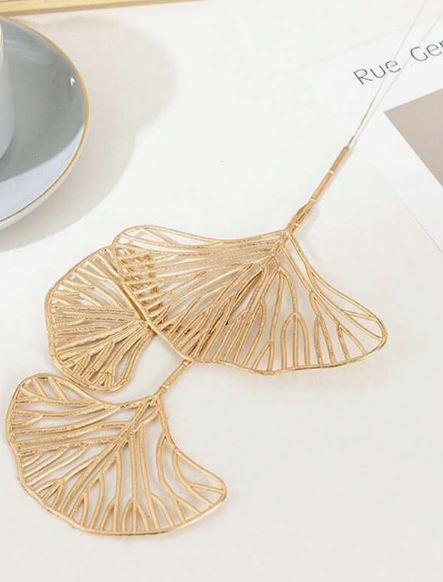 Artificial Metal Gold Ginkgo Leaves