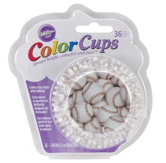 Wilton Standard Baking Cups, 36-Count, Baseball Color