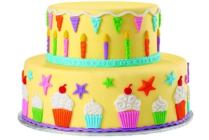 Wilton Fondant and Gum Paste Silicone Mold, Kids Party