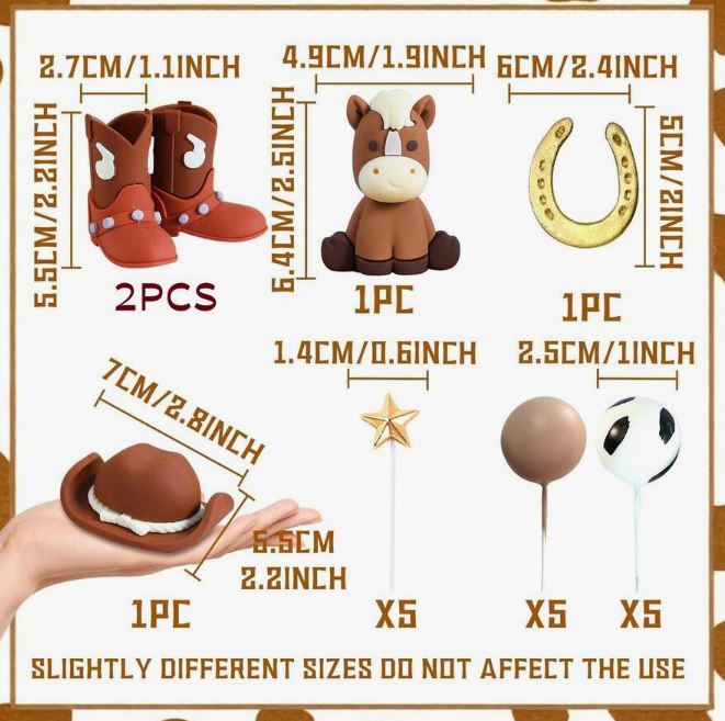 Cowboy Rodeo Cake Topper