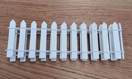 Decorative White Fence
