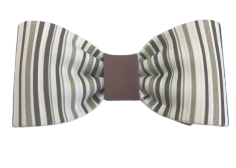 Brown Striped Gum Paste Bow