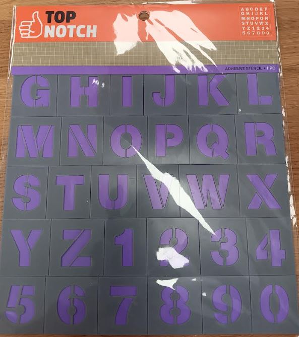 Letters and Numbers Stencil