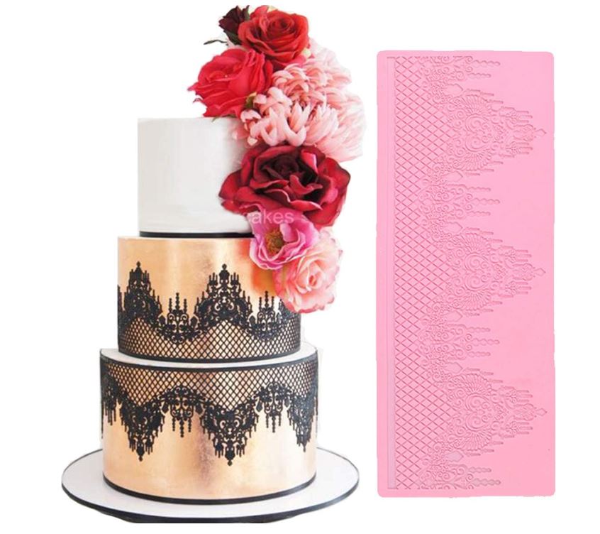 Novelty Giant Jewels Edible Lace Mat Silicone Imprint Mold