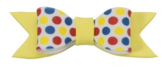 Gum Paste Bow - Mini Printed Primary Color