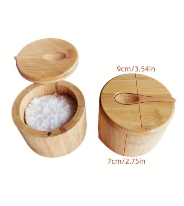 Vintage Style Wooden Spice Container With Magnetic Closure