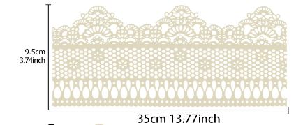 Cake Lace Lattice with Small Daisy Ivory White 14-inch