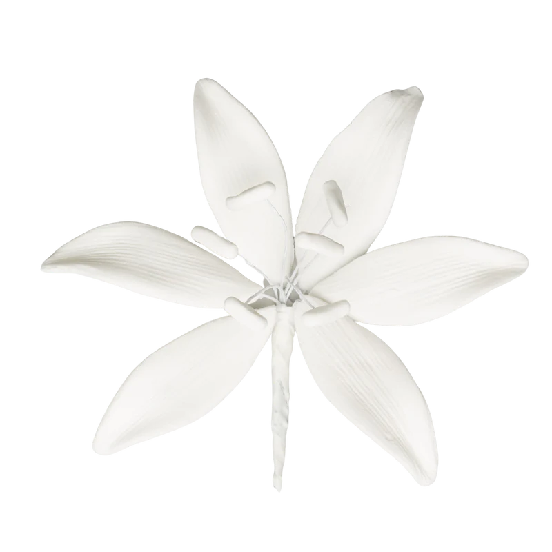 4" Wild Lily - White