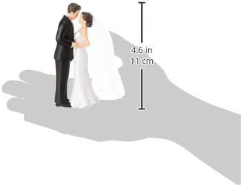 Elegant Bride & Groom Wedding Cake Plastic Topper