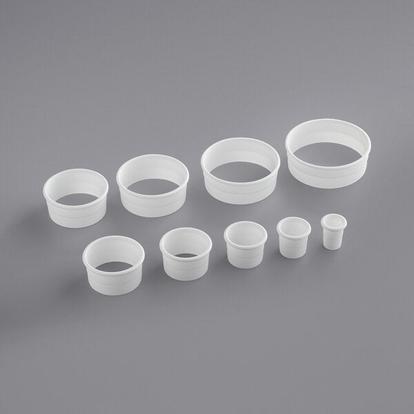9 pc Plain Round Cutter Set - ABS Plastic