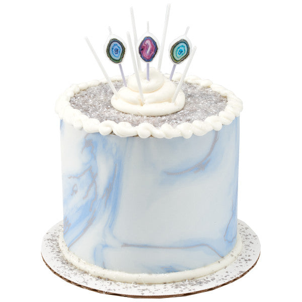 White Slim Glitter Specialty Candles