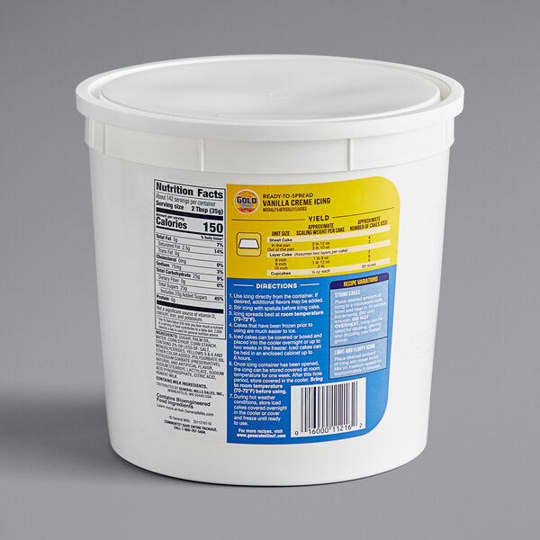 Gold Medal Ready-to-Spread Vanilla Creme Icing 11 lb.