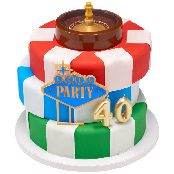 4 Mini Gold Numeral Candles