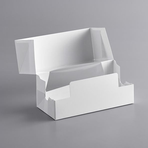 9" x 4" x 3 1/2" White Auto-Popup Window Donut Box