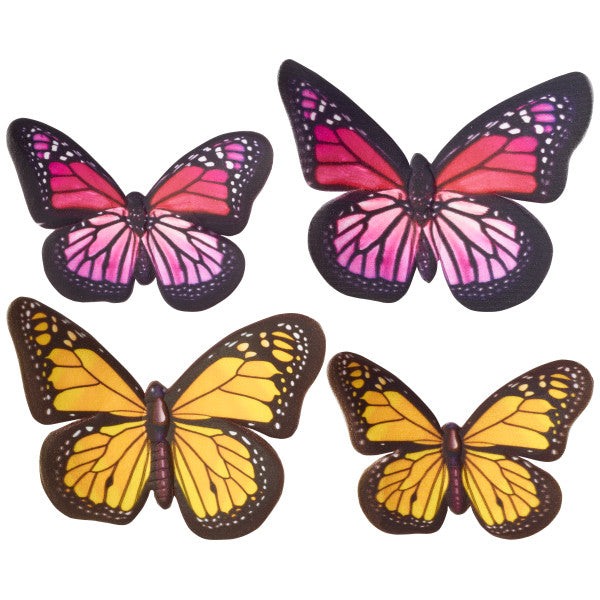 Yellow And Pink Butterflies Gum Paste