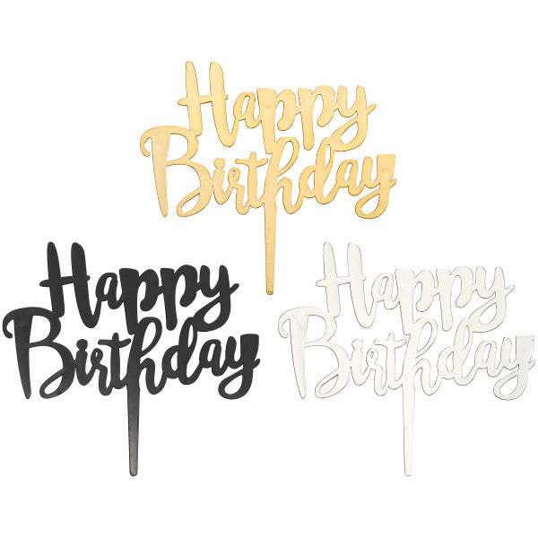 Happy Birthday Plastic Candle Holder