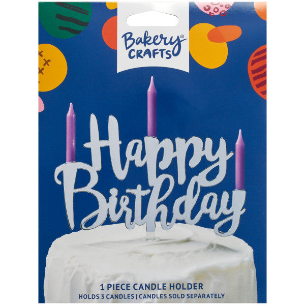 Happy Birthday Plastic Candle Holder