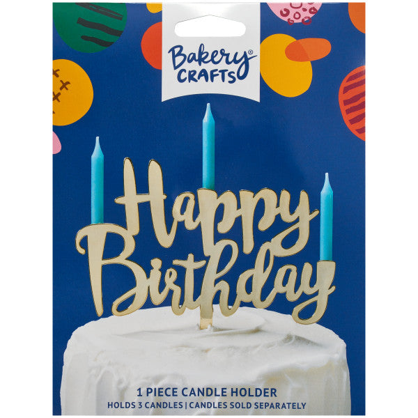 Happy Birthday Plastic Candle Holder