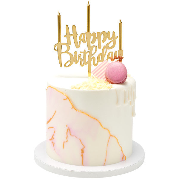Happy Birthday Plastic Candle Holder
