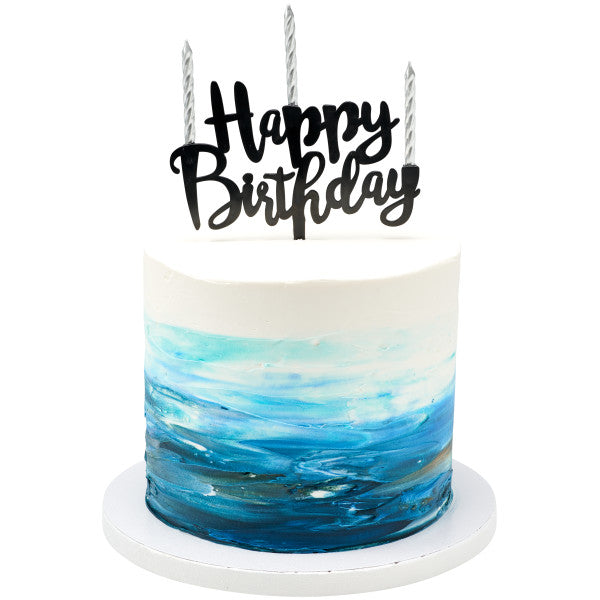 Happy Birthday Plastic Candle Holder