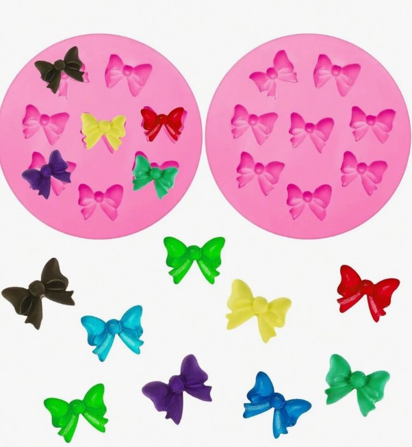 8 Mini Bows Silicone Fondant Mold
