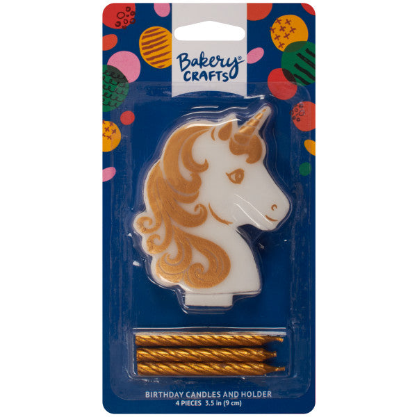 Golden Unicorn Candle