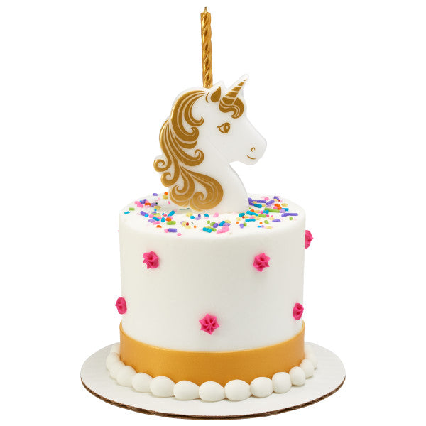 Golden Unicorn Candle