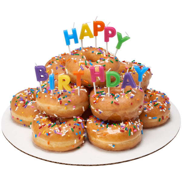 Bright Happy Birthday Letters Specialty Candles