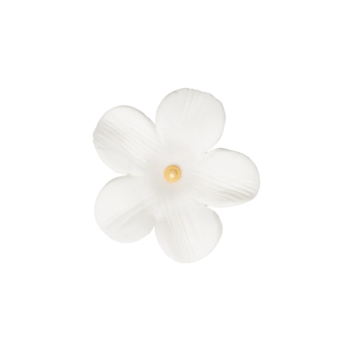 1.5" Charming Blossom - White w/ Gold Dragee