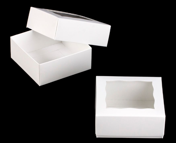 White window box set - 4" x 4" x 1 3/4"