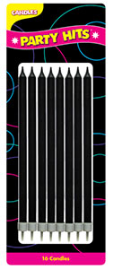 Party Shape Candles- Black W/Holders