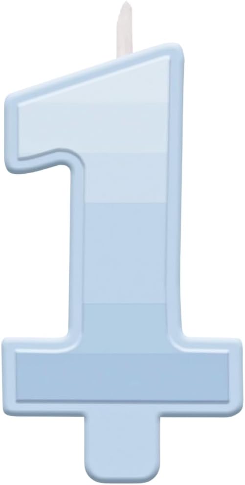 Light Blue Little Mister One-Derful Birthday Candle