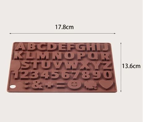 Numbers and Letters Silicone Chocolate Mold
