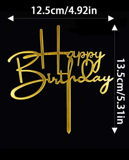 Modern Letter Graphic- Birthday Cake Topper